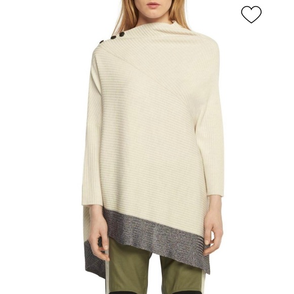 rag & bone Sweaters - Rag & Bone Reanna Merino Wool Poncho